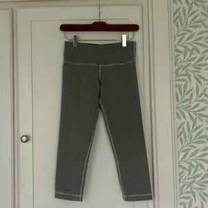 Black and white striped Lululemon leggings